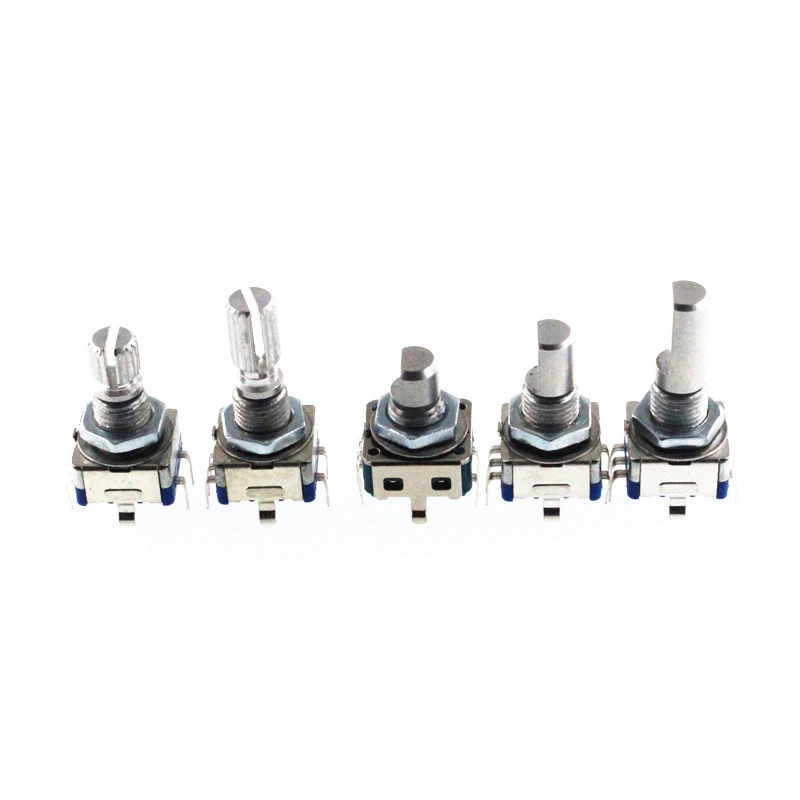 

100PCS 20 Position 360 Degree Rotary Encoder EC11 Push Button 5Pin Handle Long 15/20MM With A Built In Push Button Switch