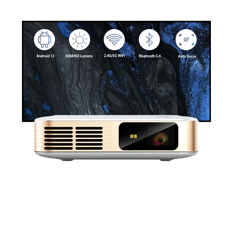 Mini Portable Power Pack, Built-in UHD 4k Internet Pocket Video Projector 3W * 2 Speakers 2g Memory