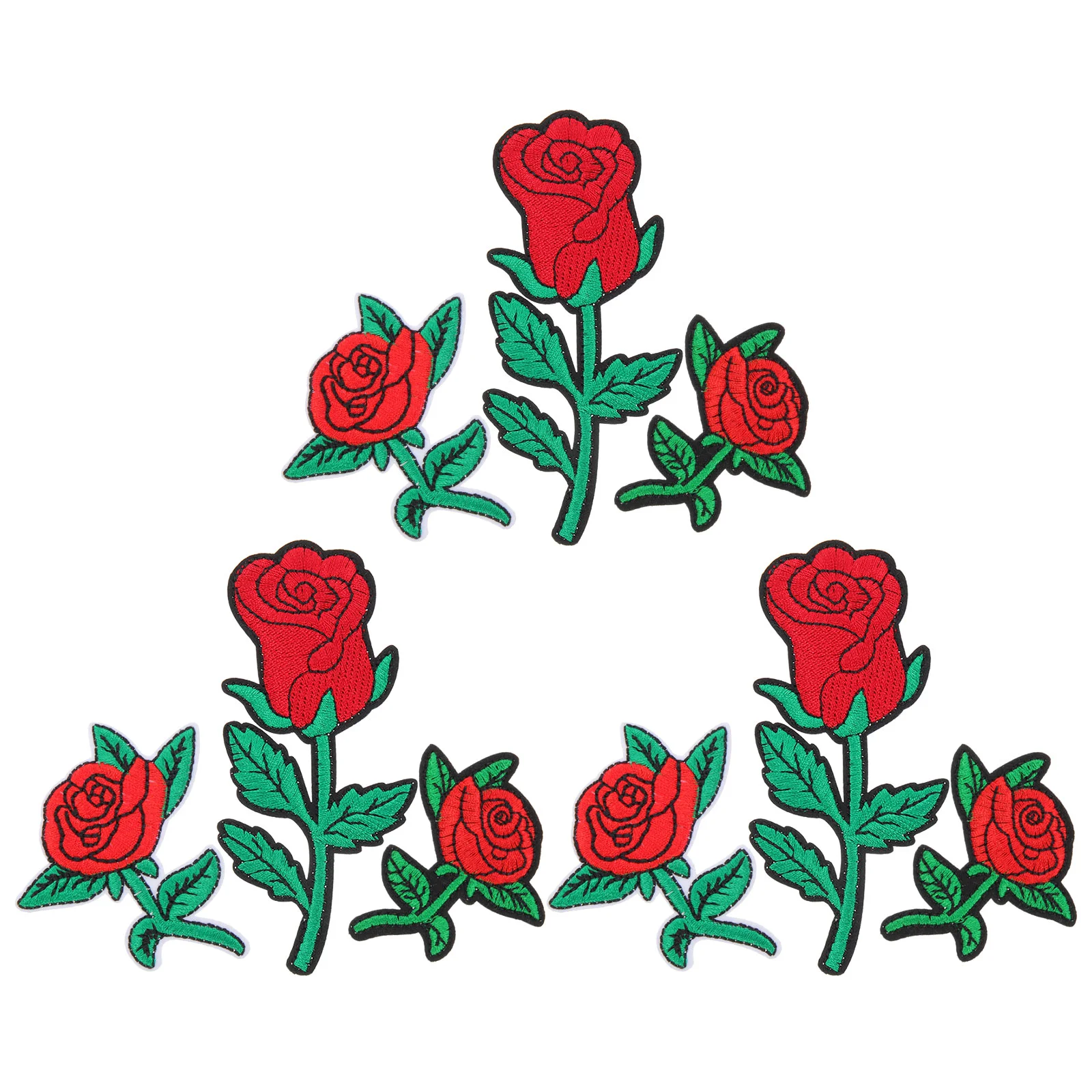 9 Pcs Cloth Sticker Patch for Sewing Flower Badge Dreses Patches Clothing Decor on Rose Applique Banner Craft