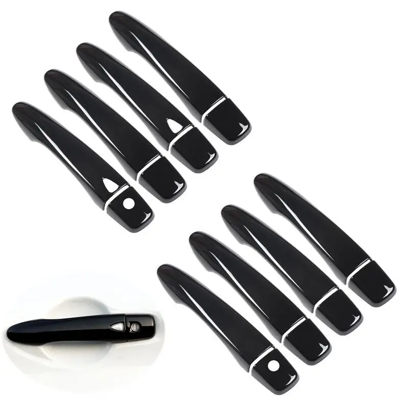 

Glossy Black Chrome Car Door Handle Cover Sticker For Nissan Almera Versa 2020 2021 2022 MK4 N18 Styling Accessories