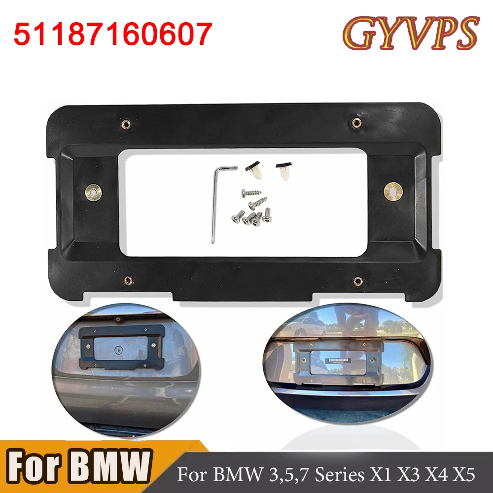 

Для BMW 3,5,7 серии X1 X3 X4 X5 автомобильный задний номерной знак, базовый кронштейн, держатель рамы 51187160607, США