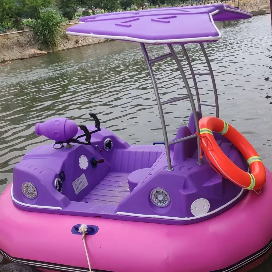 2026 New Motorized Inflatable Bumper Car Pool Float With Electric Motor, PVC Lake Bumper Boat For Family Summer Water Fun
