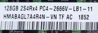 

Для HMABAGL7A4R4N-VN 128G 2S4RX4 PC4-2666V-RB2 LRDIMM