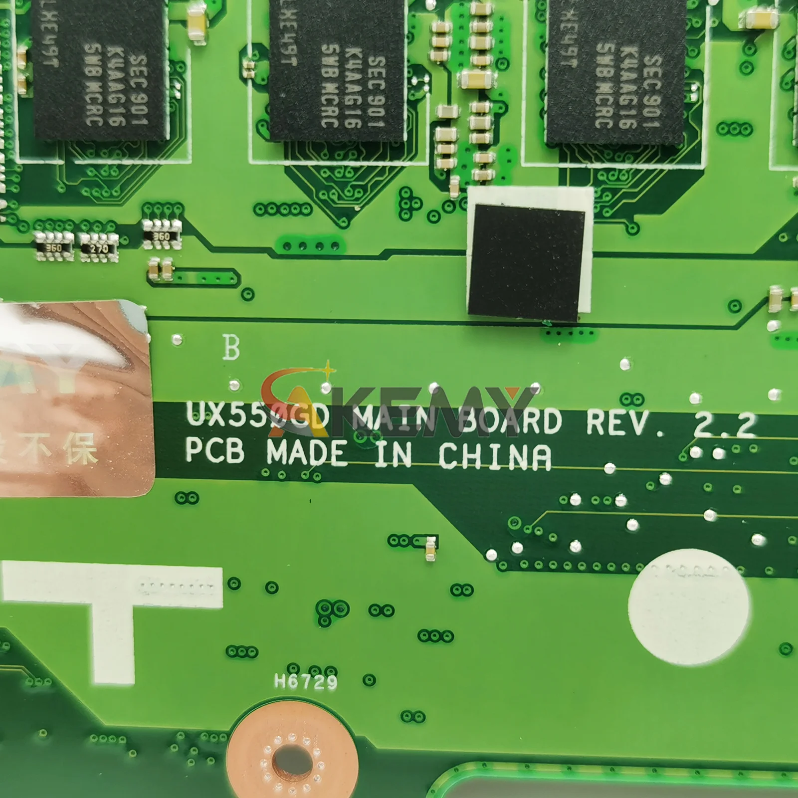 Mainboard Laptop UX550GD Untuk ASUS ZenBook UX55VE UX550 UX580G UX55VD Notebook Dengan CPU I5 I7 I9 100% teruji OK stk