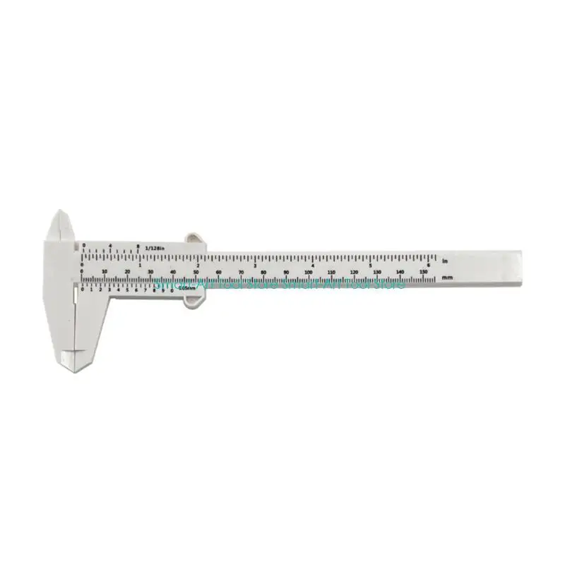 E1PB 플라스틱 버니어 캘리퍼 150mm 이중 인치 및 MM 졸업 도구 0-6 인치 측정 도구
