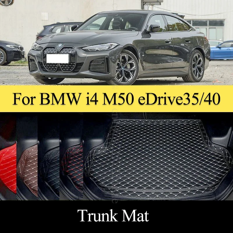 Custom Car Trunk Mats for Bmw i4 EV m50 eDrive40 eDrive35 2022 2023 2024 Car Accessories Auto Goods Interior Details