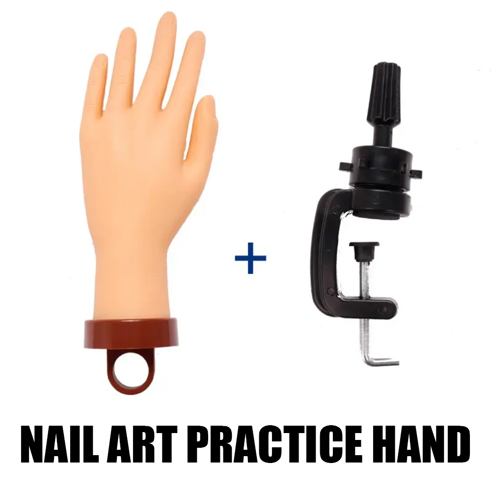 

Novice Nail Art Practice Hand Film Simulation with Desktop Fixed Bracket
