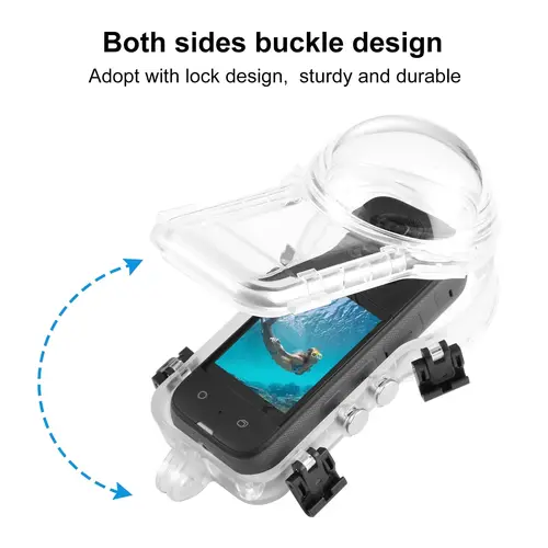 Imagen 2 del producto Funda de buceo para Insta360 X3, cubierta de carcasa impermeable, Protector subacuático, carcasa de buceo totalmente Invisible, accesorios de cámara