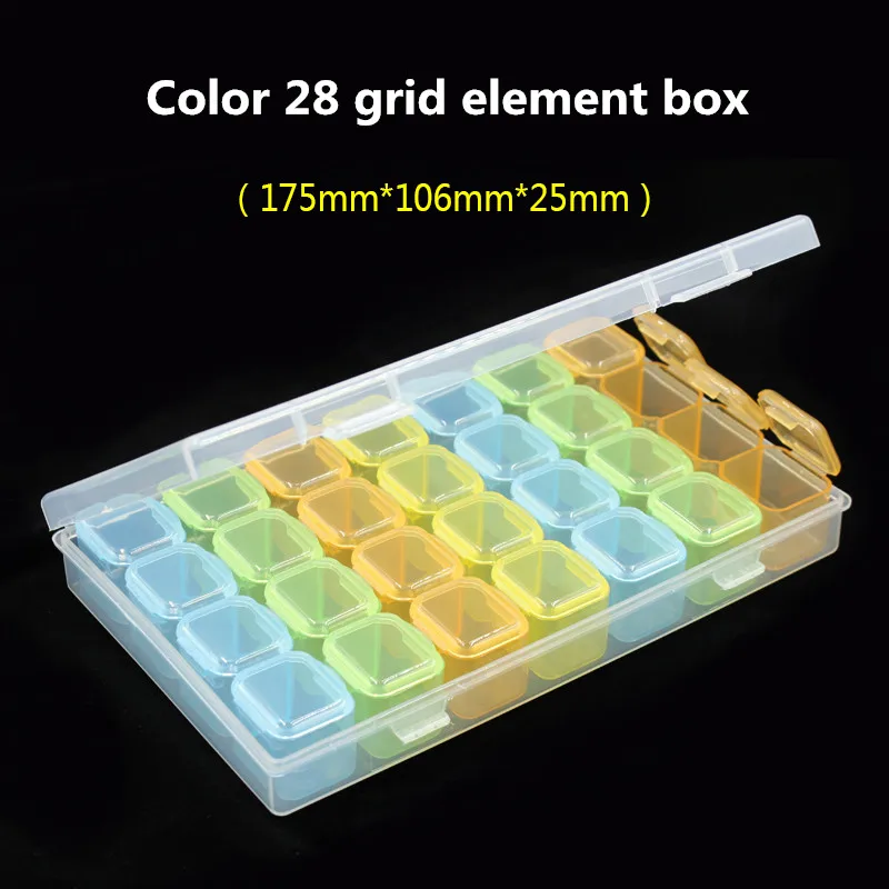 Transparent/Colorful Detachable Element Box Plastic Container Tools Multiple Grids Screw IC Chip Electronic Parts Storage Box