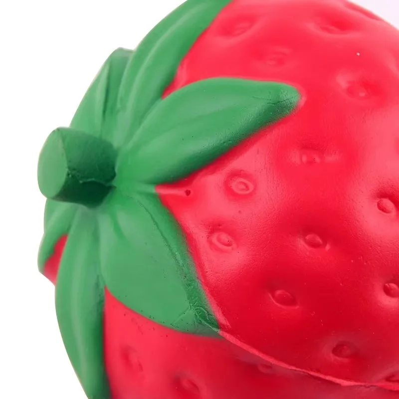 Extra Large Giant Strawberry Squishy Fidget Toy Slow Rising Shapeable Venting Ball Stress Relief Gift for Adults Friends