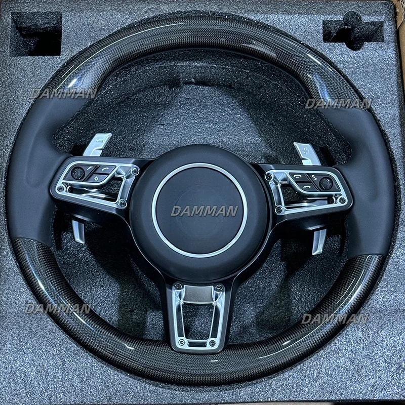 Carbon Fiber Steering Wheel Suitable for Porsche Macan Cayenne 911 971 996 987 997 718 918 Cayenne Panamera Macan With Buttons