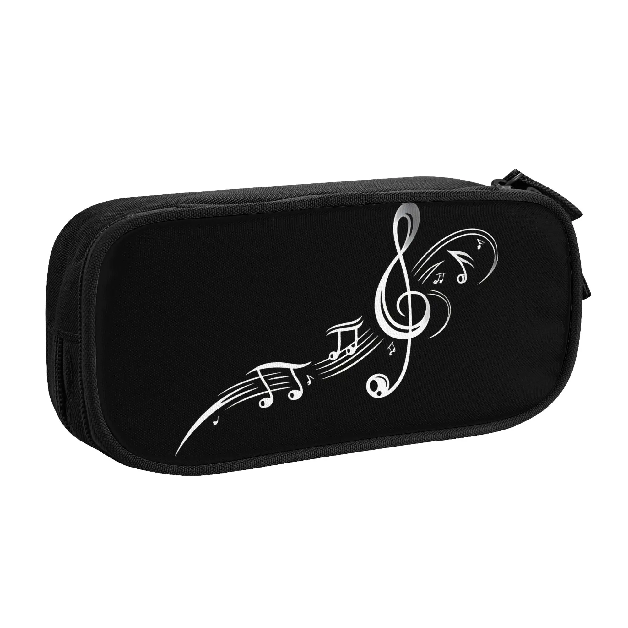 1 piece Lightweight Clef With Modern Tribal Pencil Case Teen Pen Bag Music Notes Office Pencil Pouch