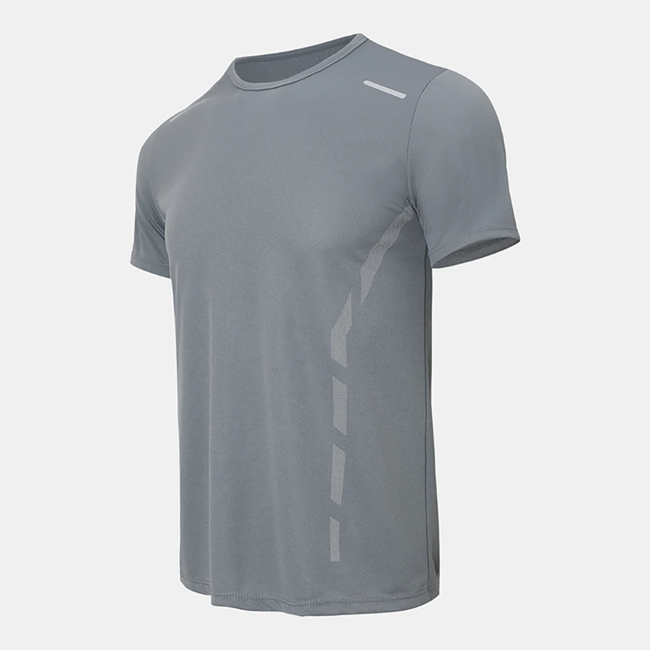 4/1 Pcs Men's Summer Multicolor Quick-drying Sports Short Sleeve Loose Breathable Fitness Running Badminton T Reflective Strip