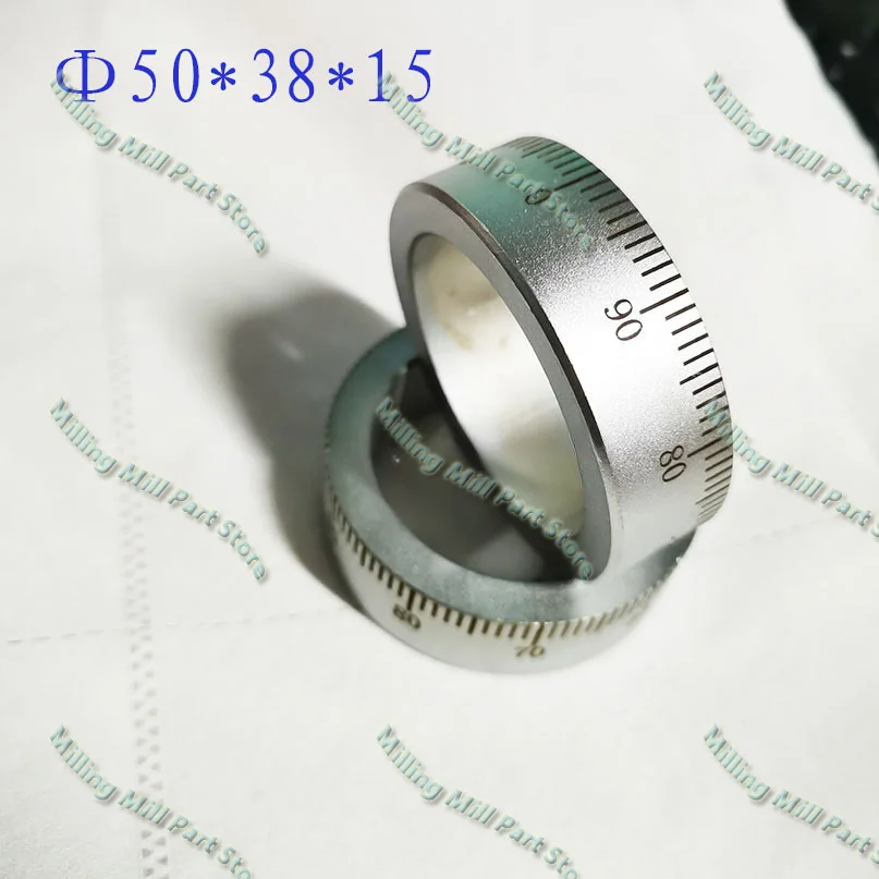 0-100 Dial Outer Diameter 50x Inner Hole 38x Thick 15mm Scale Ring 45# Steel Machine Tool Accessories Accurate Durable