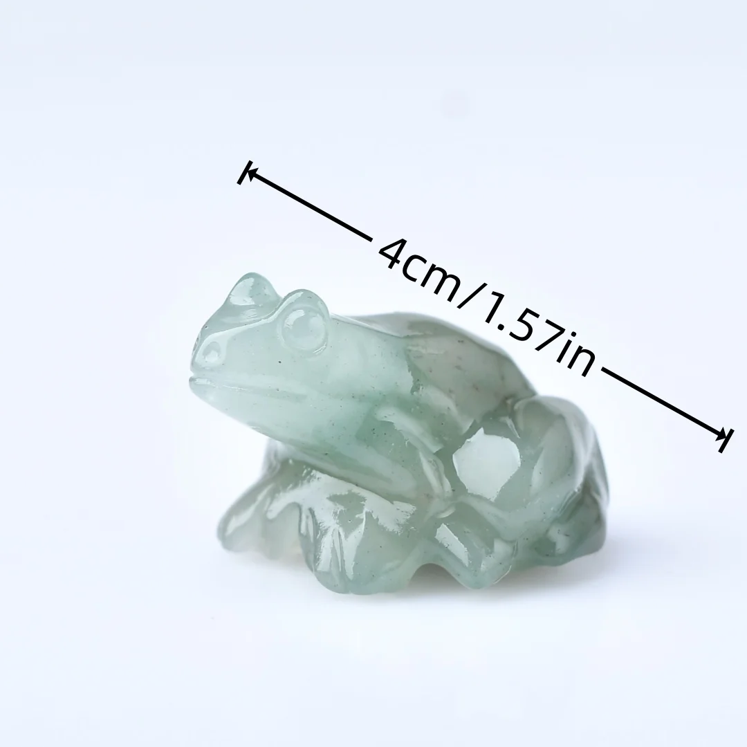 Natürlicher Kristall, geschnitzter Frosch, Heilkristall-Dekoration für den Heimgebrauch, einzigartiges Geode-Rock-Kunstwerk, Geschenk – Detail 5