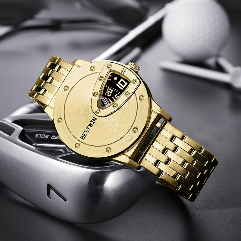 BESTWIN Luxury Brand Trend Cool Orologio da polso da uomo Tecnologia in acciaio inossidabile Orologio al quarzo di moda per uomo Relogio Masculino 2023