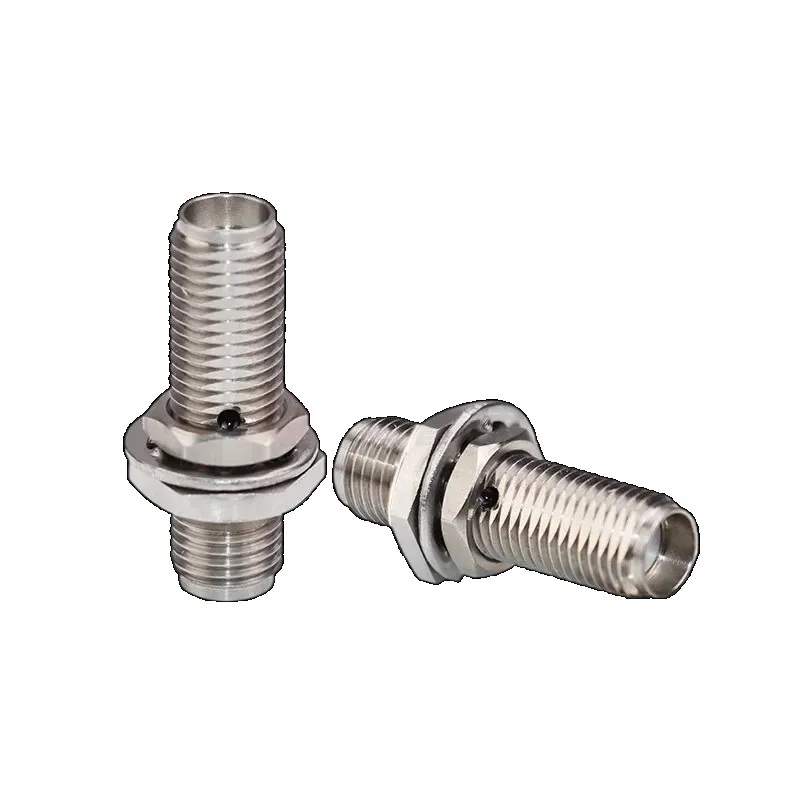 SMA K-K-Y-G stainless steel adapter SMA female to female fixed panel 18GHZ low standing wave connector waterproof