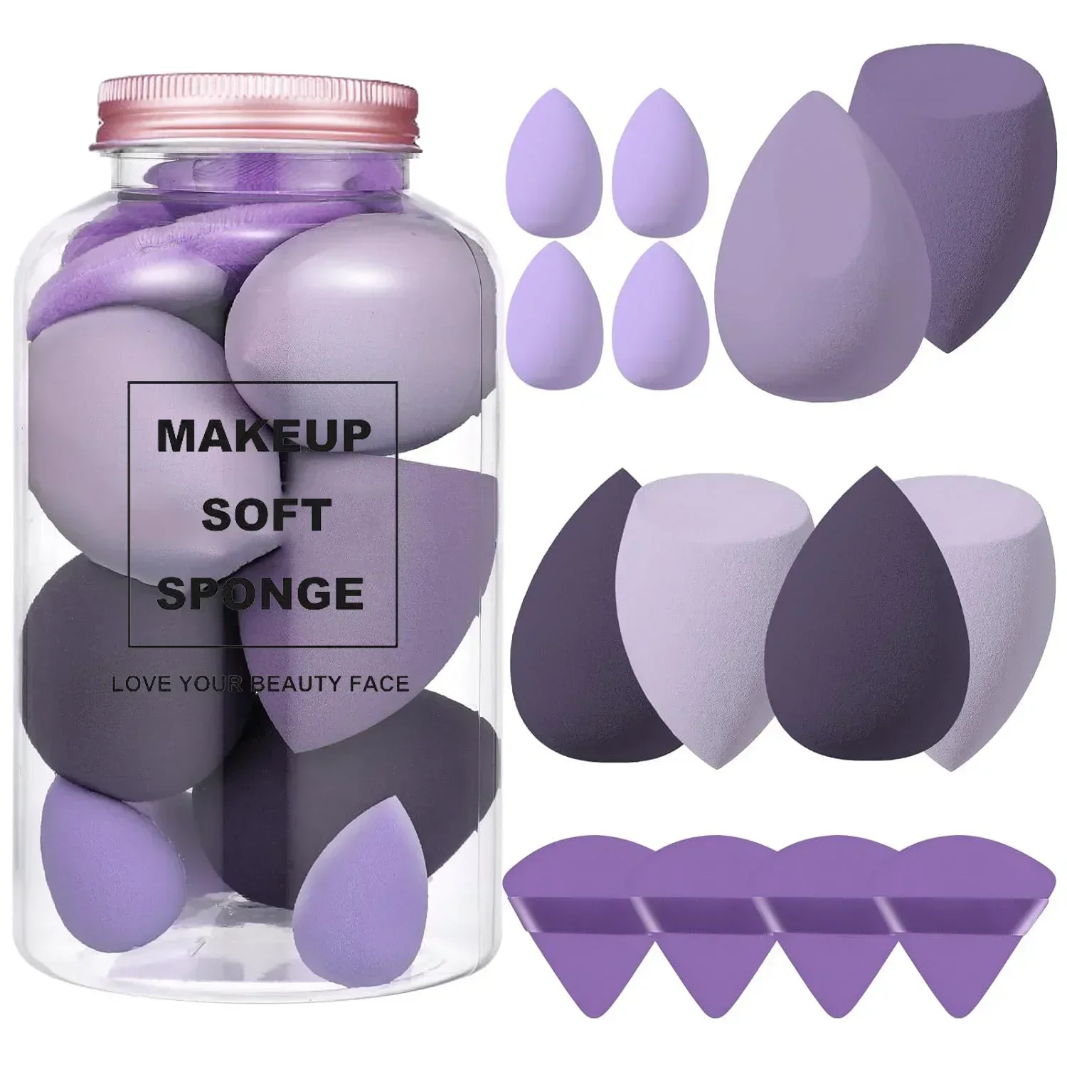 12/14 sztuk gąbka do makijażu Blender Beauty Egg z butelką do przechowywania kosmetyczne Puff podkład gąbki do pudru Puszcze do makijażu akcesoria