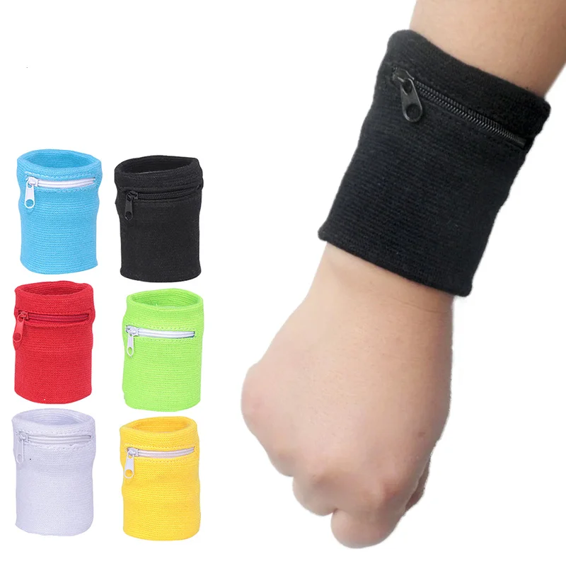 Sports Wristband Zipper Wrist Wallet Multifunction Running Bag Arm Band Bags Key Cards Storage Cycling Purse Band Sweatband