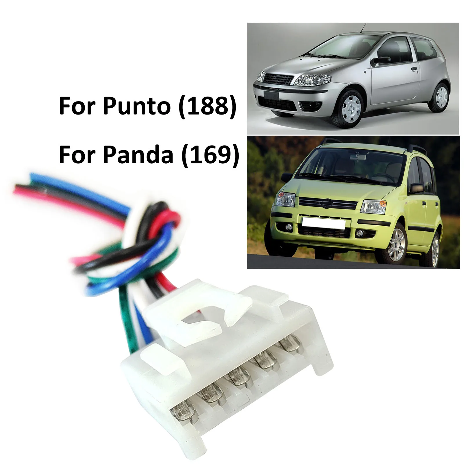 2PCS For Fiat Punto 188 MK2 Panda 169 MK3 5-Way Tail Light Lamp Connector Plug Repair Connector Wiring Prewired Harness 51277277