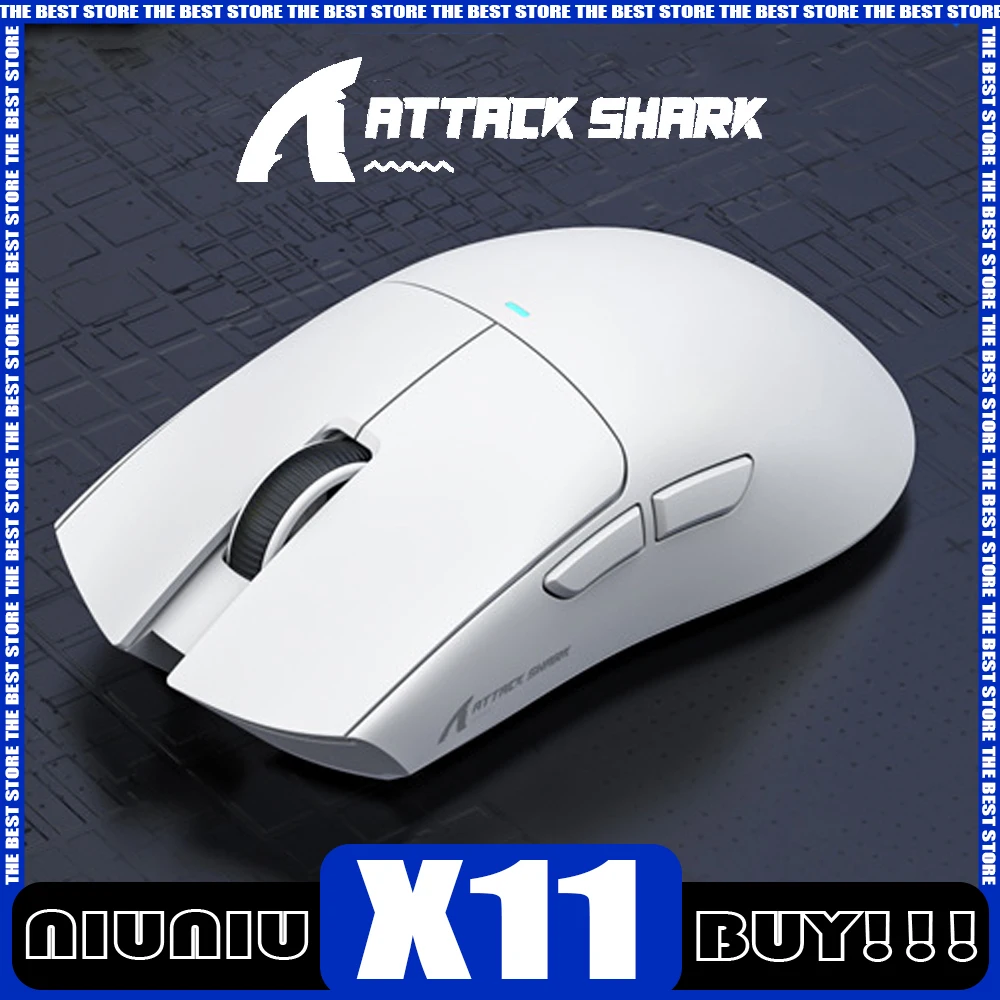 

Мышь Attack Shark X11, трехрежимная беспроводная мышь Bluetooth с зарядным устройством, эргономичные мыши RGB, легкие аксессуары для ПК и геймеров
