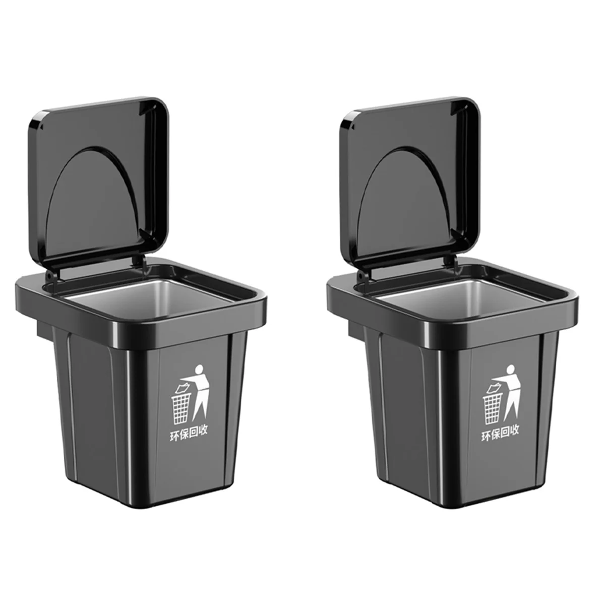 A93Z 2X Asbak Gantung Dinding Baja Tahan Karat dengan Tutup Tempat Sampah Berbentuk Kamar Mandi Ruang Tamu Terbang Tahan Abu Bebas Pukulan A