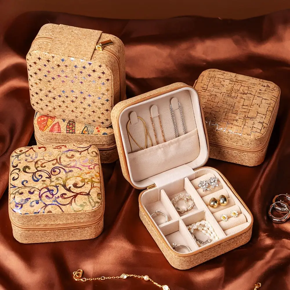 Necklace Storage Box Artistic Earrings Storage Case Retro Jewelry Box Exquisite Portable Jewelry Holder For On The Go Daily Use