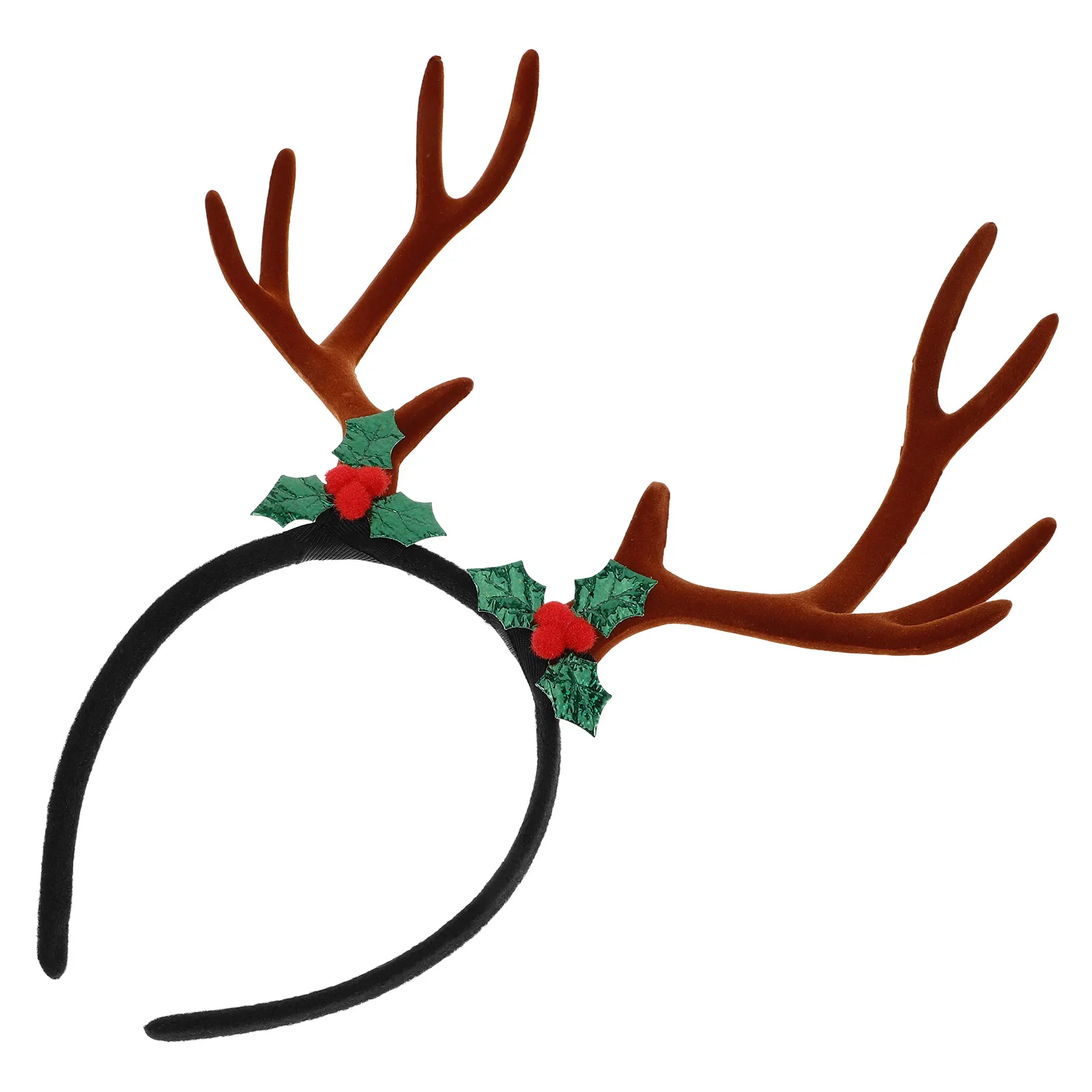 

Big Deer Antlers Headb Christmas Costume Flocked Material Adjustable Size Reindeer Antlers Headpiece Party Stage Props Deer