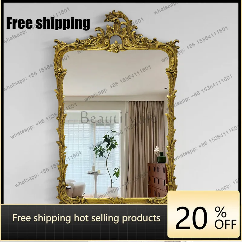 LD entrance entrance decorative wall hanging wall mirror French fireplace mirror customization