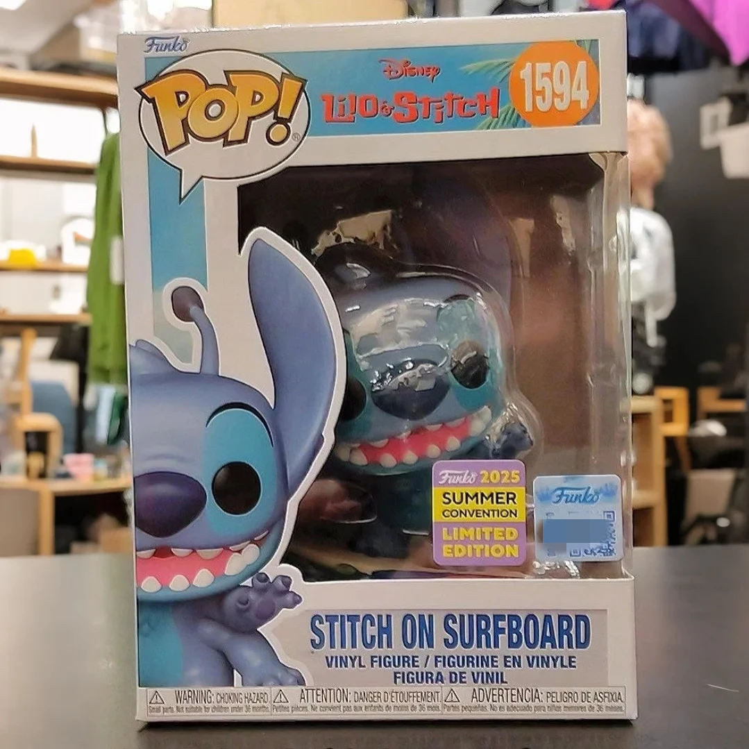 Disney Lilo & Stitch Anime Figure Stitch on Surfboard 1594 FUNKO POP 4.5inchs Vinyl Figure Collectible Limited Edition Toy Gift - Image 3