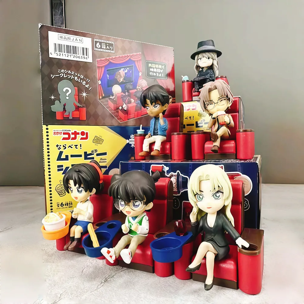 

Фигурка детектива Конана из аниме, серия «Кинотеатр», 2-я серия, Конан, Амуро, Ран, Субару, Гин, мини-фигурка, коробка-сюрприз, подарок для детей