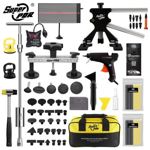 Herramienta Super PDR, Kit de eliminación de abolladuras de coche, kits de reparación de abolladuras sin pintura, extractor de abolladuras, ventosas para carrocería de coches, herramientas para abolladuras de automóviles