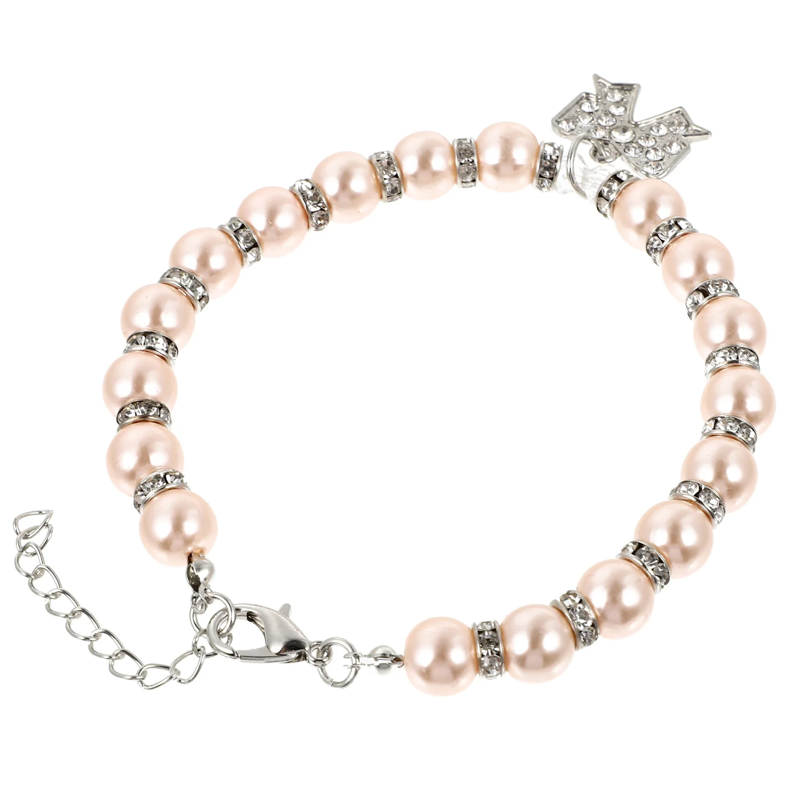 

Pearl Pet Necklace Elegant Collar for Dog Cat Adjustable Ribbon Imitation Pearls Chain Pet Supplies Chic Charm