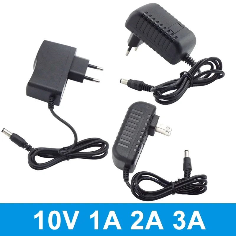 10V 1A 2A 3A AC DC Adapter Power Supply Adapter Universal Charger Transformer US EU PLUG 5.5MM*2.5MM for LED Light CCTV Camera