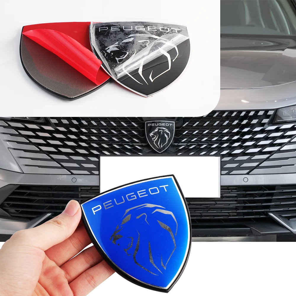 Für Peugeot 301 307 308 406 508 2008 3008 5008 108 RCZ 607 107 306 Auto-Fronthaube Emblem Kofferraum-Abzeichen Frontgrill Logo Aufkleber – Detail 1