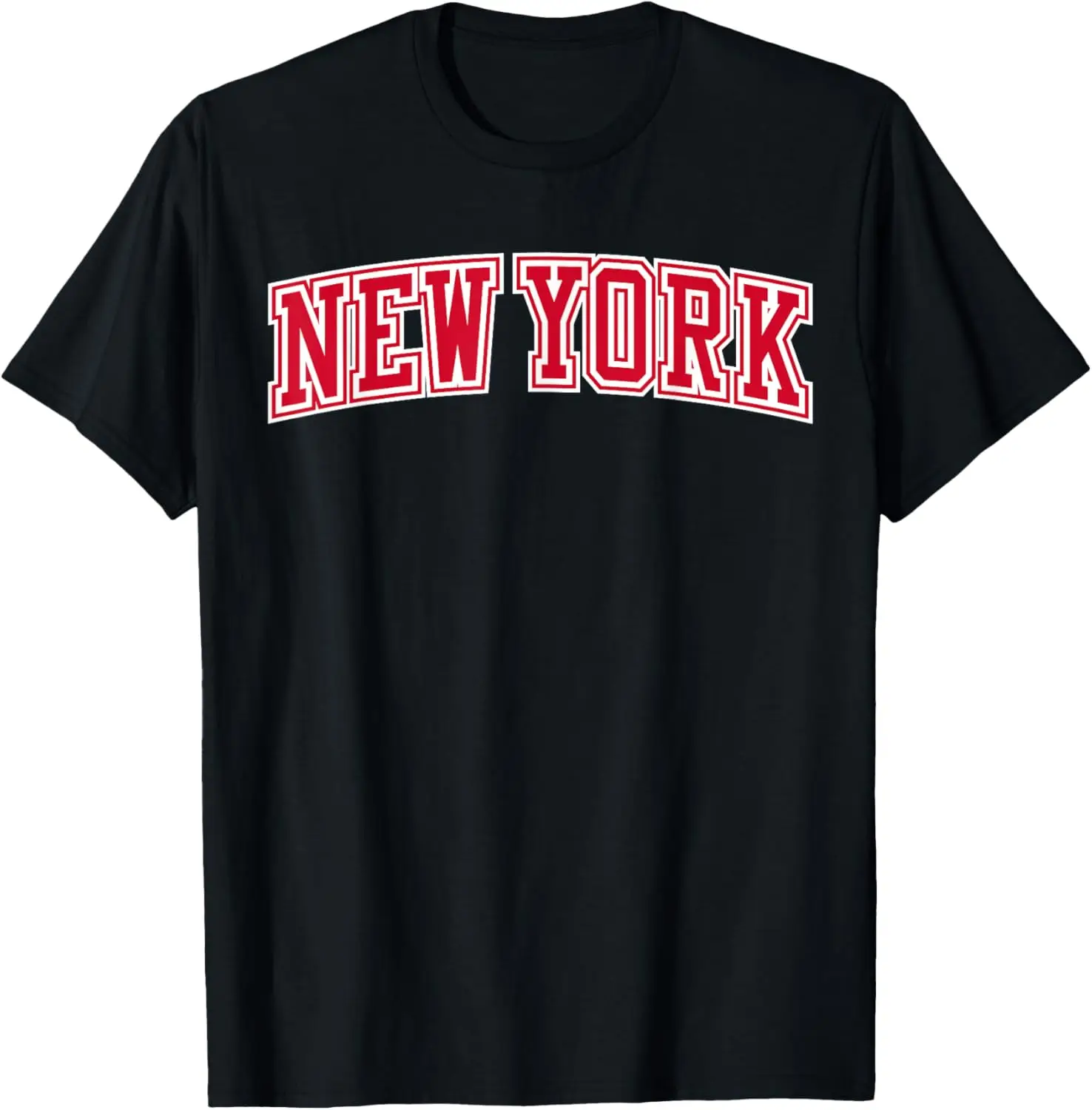 New York City NY Varsity Style Big Apple Red Yellow Black T-Shirt