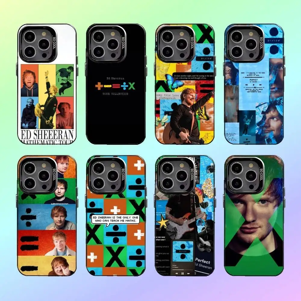 

Singer E-Ed S-Sheeran Phone Case For iPhone17,16,15,14,13,12,11 Plus,Pro Max Black Candy Matte Shockproof Cover
