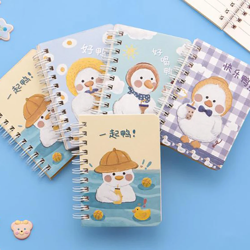 4 قطعة المفكرة الصغيرة المحمولة لطيف أنيمي الكرتون A7 لفائف كتاب Kawaii جيب دفتر اللوازم المكتبية طالب القرطاسية الهدايا