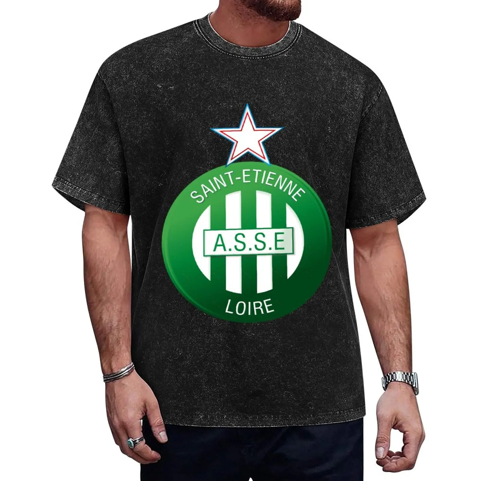 

Saint-Etienne-Stéphanois футболка роскошные дизайнерские винтажные рубашки с выступами футболки большие футболки для мужчин пакет