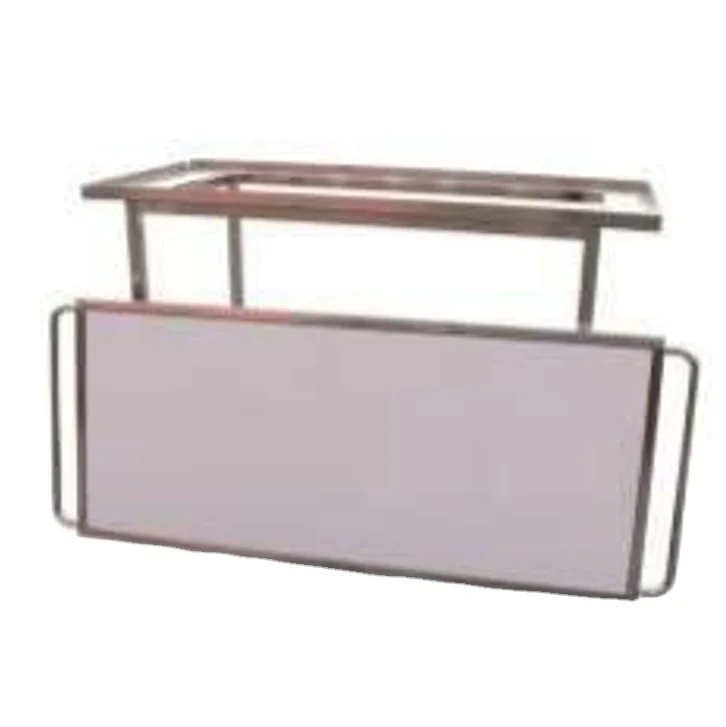 

YSH Pet hospital stainless steel stretcher trolley Acrylic panel stretcher trolley with removable panel