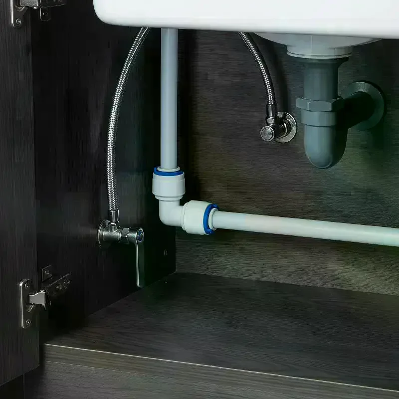 1/4 Inch Pipe To 1/4 Inch Pipe Quick-connect Elbows, Suitable For RO Water Systems, 10 Pieces Per Pack