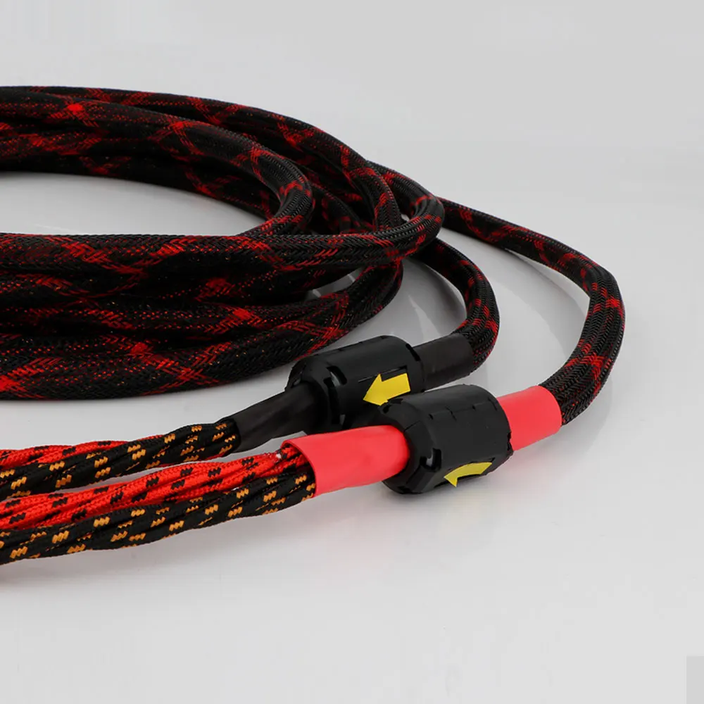 HIFI 오디오파일 시스템용 바나나/스페이드 플러그 및 단일 와이어가 포함된 고품질 오디오 및 비디오 케이블