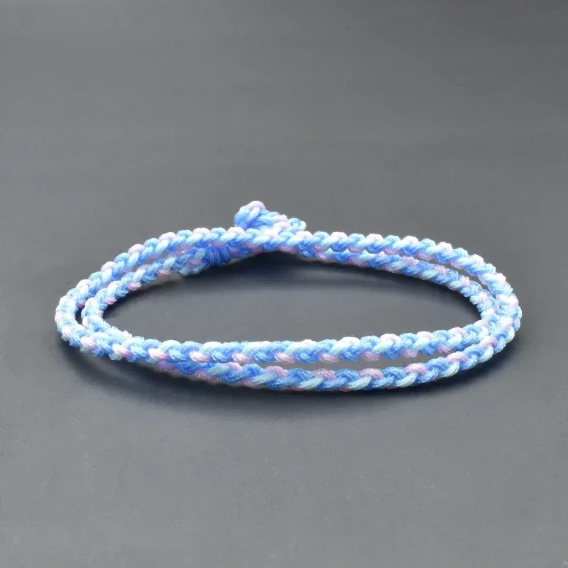 Minimalist Thread Rope Bracelets Men Women Handmade Double Layered Multicolor Thread Bracelet Couple Braclet Best Friend Gift