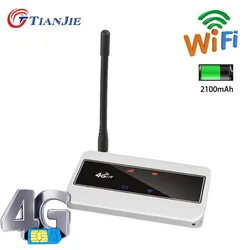 TIANJIE 4G LTE Wifi Router 150Mbps Mini Mobile Hotspot Portable Car Mifi Modem Ulocked Wireless Dongle 3G Wi-Fi