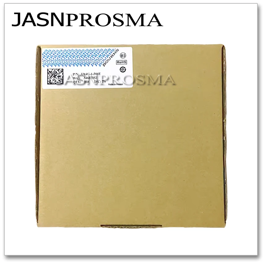 JASNPROSMA-Potentiomètre à résistance réglable, 500G 500R 1K 2K OHM 3314G-1-501E 3314G-1-import E 3314G-1-202E, 50 pièces, 3314 pièces