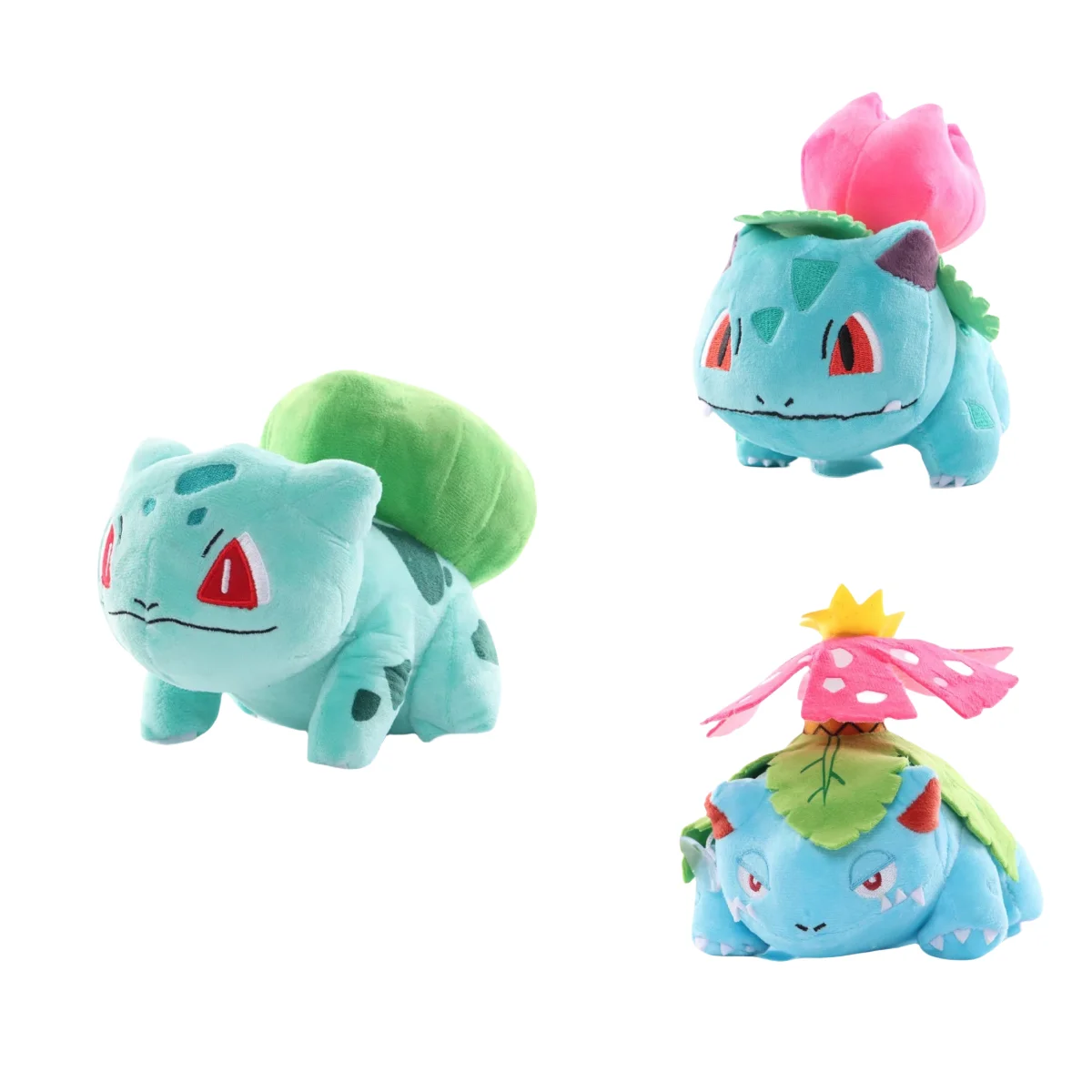 Pokemon Pikachu Plush Toy Bulbasaur Evolution Family Series  Stuffed Doll Ivysaur Venusaur Plush Toy Hobby Collection Kids Gifts