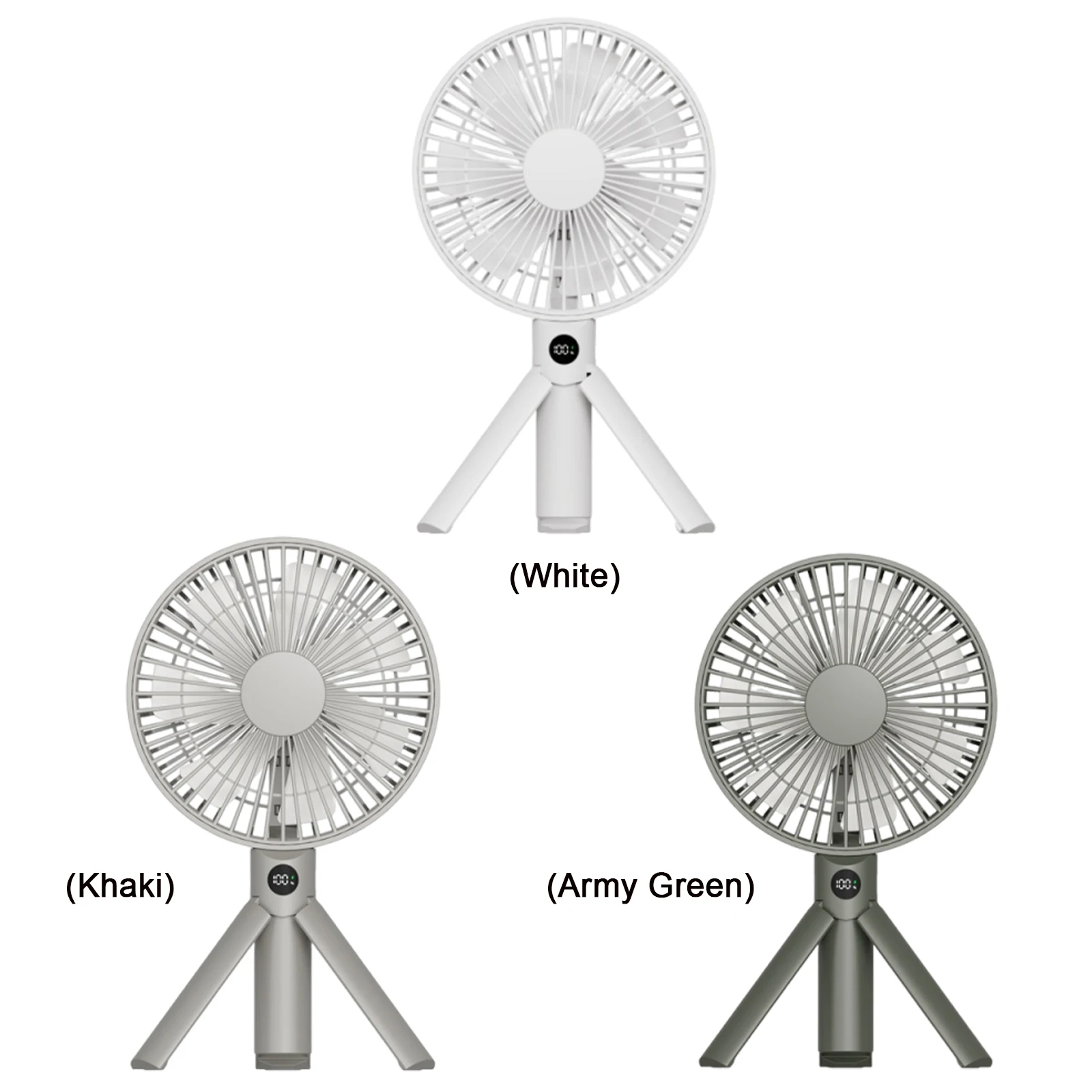 

Portable Handheld Rechargeable Fan Foldable Tripod Fans Multifunctional Camping Blower for Outdoor Desktop Use/Tent Ceiling