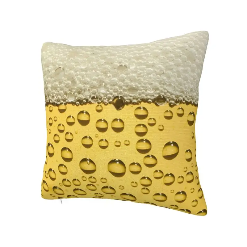 Luxury Beer Bubbles Foam Throw Pillow Case Home Decorative 3D Print Sofa Cushion Cover Polyester Cozy Pillowcase Dakimakura