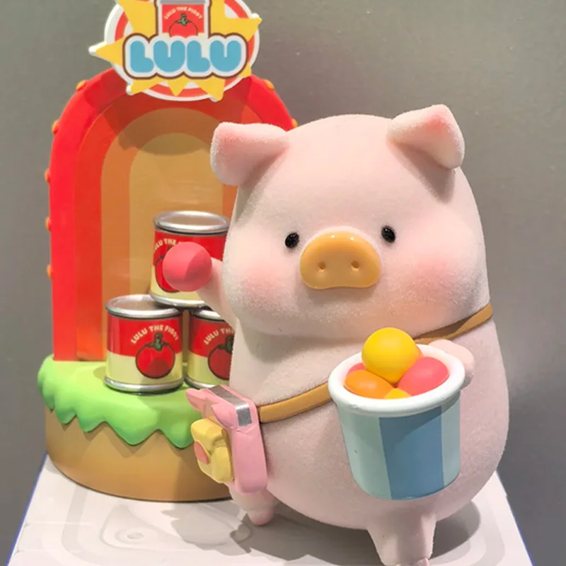 متوفر في المخزون لولو الخنزير سلسلة الجنة الملونة صندوق أعمى الحلي التماثيل ديكور المنزل سطح المكتب صندوق غامض نموذج الدمى لطيف