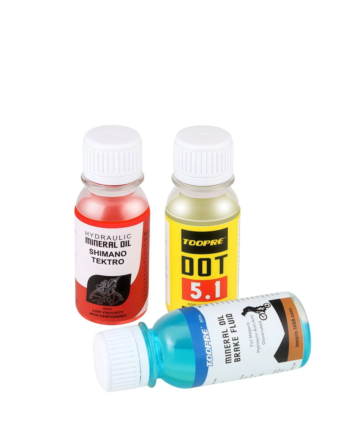 TOOPRE 60 ml Fahrrad-Hydraulikbremsflüssigkeit – Mineralöl & DOT 4/5.1 3 Formeln für SHIMANO/TEKTRO/SRAM/MAGURA, vorgemessene Flasche – Detail 1